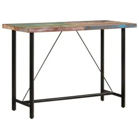 Iron and solid recycled wood high table 150x70x107 cm by , Kitchen and dining tables - Ref: Foro24-356374, Price: 269,87 €, D...