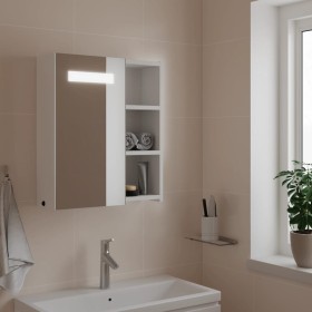 Badezimmerschrank mit Spiegel und weißem LED-Licht 45x13x52 cm von , Badezimmerwaschtische - Ref: Foro24-357965, Preis: 77,84...