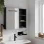 Mueble de baño con espejo y luz LED negro 60x13x52 cm de , Tocadores de baño - Ref: Foro24-357971, Precio: 88,87 €, Descuento: %