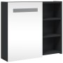 Mueble de baño con espejo y luz LED negro 60x13x52 cm de , Tocadores de baño - Ref: Foro24-357971, Precio: 90,31 €, Descuento: %