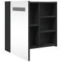 Mueble de baño con espejo y luz LED negro 60x13x52 cm de , Tocadores de baño - Ref: Foro24-357971, Precio: 88,87 €, Descuento: %