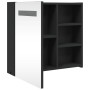 Mueble de baño con espejo y luz LED negro 60x13x52 cm de , Tocadores de baño - Ref: Foro24-357971, Precio: 90,31 €, Descuento: %