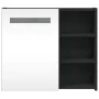 Mueble de baño con espejo y luz LED negro 60x13x52 cm de , Tocadores de baño - Ref: Foro24-357971, Precio: 88,87 €, Descuento: %