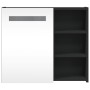 Mueble de baño con espejo y luz LED negro 60x13x52 cm de , Tocadores de baño - Ref: Foro24-357971, Precio: 90,31 €, Descuento: %