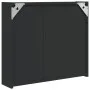 Mueble de baño con espejo y luz LED negro 60x13x52 cm de , Tocadores de baño - Ref: Foro24-357971, Precio: 88,87 €, Descuento: %