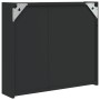 Mueble de baño con espejo y luz LED negro 60x13x52 cm de , Tocadores de baño - Ref: Foro24-357971, Precio: 90,31 €, Descuento: %