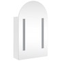 Badezimmerschrank mit gewölbtem Spiegel und weißem LED-Licht 42x13x70 cm von , Badezimmerwaschtische - Ref: Foro24-357973, Pr...