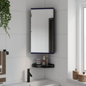 Mueble de baño de esquina con espejo gris 30x24x60 cm