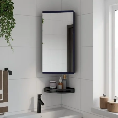 Mueble de baño de esquina con espejo gris 30x24x60 cm de , Tocadores de baño - Ref: Foro24-357978, Precio: 122,32 €, Descuent...