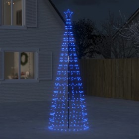 Árbol de Navidad cono con estacas 570 LEDs azul 300 cm