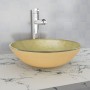 Goldenes Waschbecken aus gehärtetem Glas, 42 cm von vidaXL, Sinkt - Ref: Foro24-142233, Preis: 52,78 €, Rabatt: %