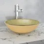 Lavabo de vidrio templado dorado 42 cm de vidaXL, Lavabos - Ref: Foro24-142233, Precio: 52,19 €, Descuento: %