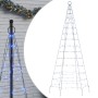 Árbol de Navidad en asta de bandera 200 LED azul 180 cm