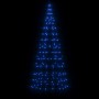 Árbol de Navidad en asta de bandera 200 LED azul 180 cm