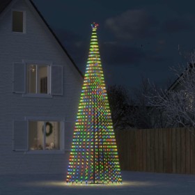 Árbol de Navidad cono de luz 1544 LEDs de colores 500 cm