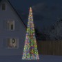Árbol de Navidad en asta de bandera 1534 LED colores 500 cm