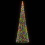 Árbol de Navidad en asta de bandera 1534 LED colores 500 cm