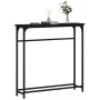 Black engineered wood console table 75x19.5x75 cm by , Side tables - Ref: Foro24-834135, Price: 36,07 €, Discount: %