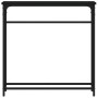 Black engineered wood console table 75x19.5x75 cm by , Side tables - Ref: Foro24-834135, Price: 33,61 €, Discount: %