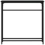 Black engineered wood console table 75x19.5x75 cm by , Side tables - Ref: Foro24-834135, Price: 36,07 €, Discount: %