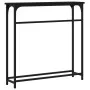 Black engineered wood console table 75x19.5x75 cm by , Side tables - Ref: Foro24-834135, Price: 36,07 €, Discount: %