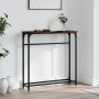 Smoked oak engineered wood console table 75x19.5x75 cm by , Side tables - Ref: Foro24-834137, Price: 33,19 €, Discount: %