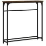 Smoked oak engineered wood console table 75x19.5x75 cm by , Side tables - Ref: Foro24-834137, Price: 39,63 €, Discount: %