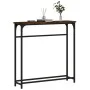 Smoked oak engineered wood console table 75x19.5x75 cm by , Side tables - Ref: Foro24-834137, Price: 39,63 €, Discount: %