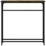 Smoked oak engineered wood console table 75x19.5x75 cm by , Side tables - Ref: Foro24-834137, Price: 39,63 €, Discount: %