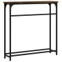 Smoked oak engineered wood console table 75x19.5x75 cm by , Side tables - Ref: Foro24-834137, Price: 39,63 €, Discount: %