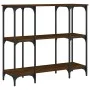 Oak brown engineered wood console table 102x35x90 cm by , Side tables - Ref: Foro24-834149, Price: 64,35 €, Discount: %