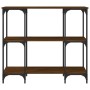 Oak brown engineered wood console table 102x35x90 cm by , Side tables - Ref: Foro24-834149, Price: 65,17 €, Discount: %