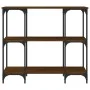 Oak brown engineered wood console table 102x35x90 cm by , Side tables - Ref: Foro24-834149, Price: 64,35 €, Discount: %