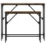 Console tables 2 units smoked oak engineered wood by , Side tables - Ref: Foro24-834142, Price: 52,99 €, Discount: %