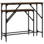 Console tables 2 units smoked oak engineered wood by , Side tables - Ref: Foro24-834142, Price: 52,99 €, Discount: %