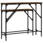 Konsolentische 2 Einheiten, Holzwerkstoff aus geräucherter Eiche von , Seitentische - Ref: Foro24-834142, Preis: 53,68 €, Rab...