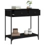 Black engineered wood console table 75x34.5x75 cm by , Side tables - Ref: Foro24-834175, Price: 61,47 €, Discount: %
