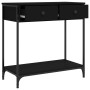 Black engineered wood console table 75x34.5x75 cm by , Side tables - Ref: Foro24-834175, Price: 61,47 €, Discount: %