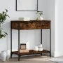 Mesa consola madera de ingeniería roble ahumado 75x34,5x75 cm de , Mesas auxiliares - Ref: Foro24-834177, Precio: 54,35 €, De...