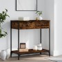 Smoked oak engineered wood console table 75x34.5x75 cm by , Side tables - Ref: Foro24-834177, Price: 55,44 €, Discount: %
