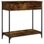 Mesa consola madera de ingeniería roble ahumado 75x34,5x75 cm de , Mesas auxiliares - Ref: Foro24-834177, Precio: 54,35 €, De...