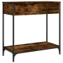 Smoked oak engineered wood console table 75x34.5x75 cm by , Side tables - Ref: Foro24-834177, Price: 55,44 €, Discount: %