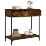Mesa consola madera de ingeniería roble ahumado 75x34,5x75 cm de , Mesas auxiliares - Ref: Foro24-834177, Precio: 54,35 €, De...