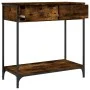 Mesa consola madera de ingeniería roble ahumado 75x34,5x75 cm de , Mesas auxiliares - Ref: Foro24-834177, Precio: 54,35 €, De...