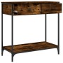 Smoked oak engineered wood console table 75x34.5x75 cm by , Side tables - Ref: Foro24-834177, Price: 55,44 €, Discount: %