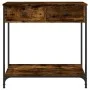 Mesa consola madera de ingeniería roble ahumado 75x34,5x75 cm de , Mesas auxiliares - Ref: Foro24-834177, Precio: 54,35 €, De...