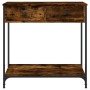 Smoked oak engineered wood console table 75x34.5x75 cm by , Side tables - Ref: Foro24-834177, Price: 55,44 €, Discount: %