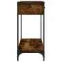 Konsolentisch aus geräuchertem Eichenholzwerkstoff, 75 x 34,5 x 75 cm von , Seitentische - Ref: Foro24-834177, Preis: 54,35 €...