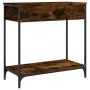 Mesa consola madera de ingeniería roble ahumado 75x34,5x75 cm de , Mesas auxiliares - Ref: Foro24-834177, Precio: 54,35 €, De...