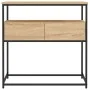 Konsolentisch aus Sonoma-Eichenholzwerkstoff, 75 x 40 x 75 cm von , Seitentische - Ref: Foro24-834156, Preis: 70,49 €, Rabatt: %